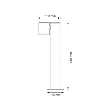 Candeeiro de exterior PINO 1xGU10/10W/230V IP44 44 cm
