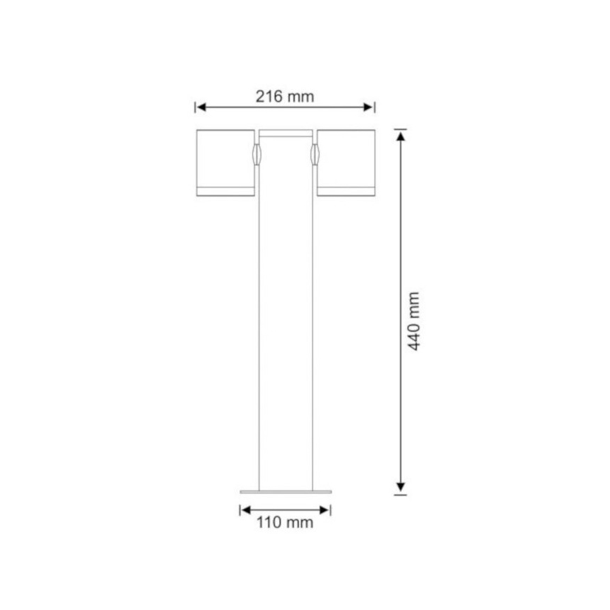 Candeeiro de exterior PINO 2xGU10/10W/230V IP44 44 cm