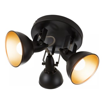 Candeeiro de focos 3xE14/40W/230V preto