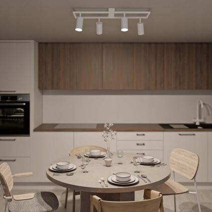 Candeeiro de focos 4x GU10/30W/230V branco