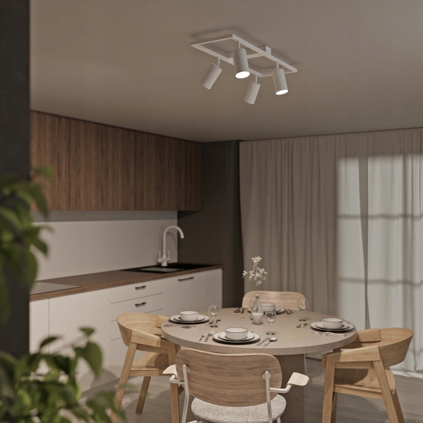 Candeeiro de focos 4x GU10/30W/230V branco