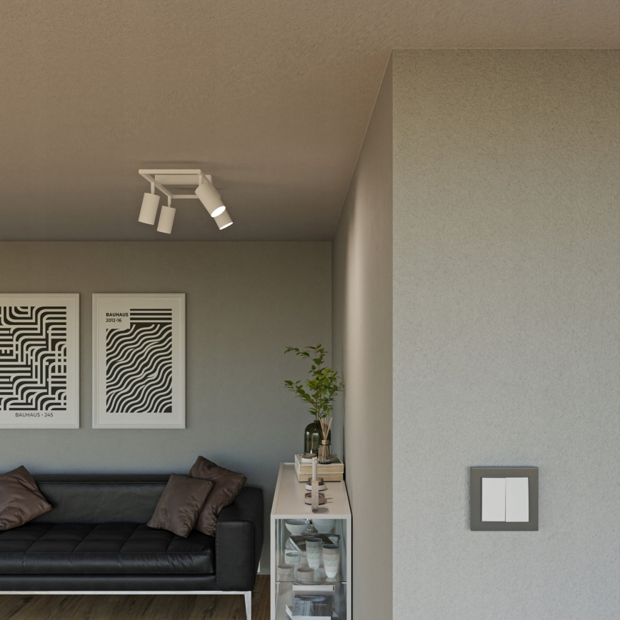 Candeeiro de focos 4x GU10/30W/230V branco