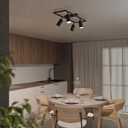 Candeeiro de focos 4xGU10/30W/230V preto