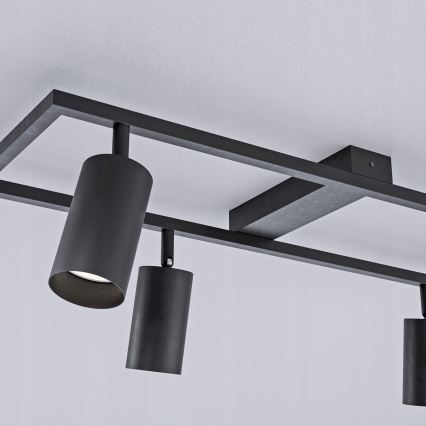 Candeeiro de focos 4xGU10/30W/230V preto