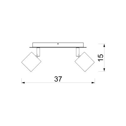 Candeeiro de focos DEMIA 2xGU10/8W/230V bege