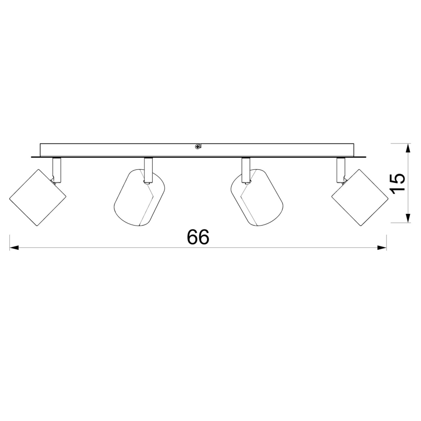 Candeeiro de focos DEMIA 4xGU10/8W/230V bege