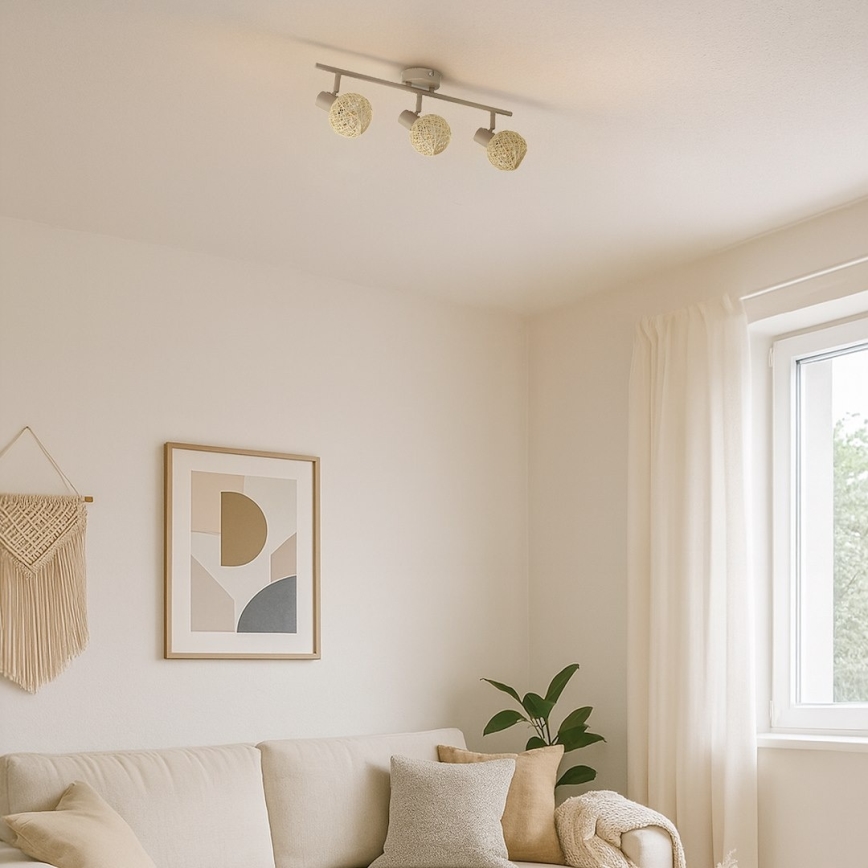 Candeeiro de focos DEX 3xE14/10W/230V bege/creme