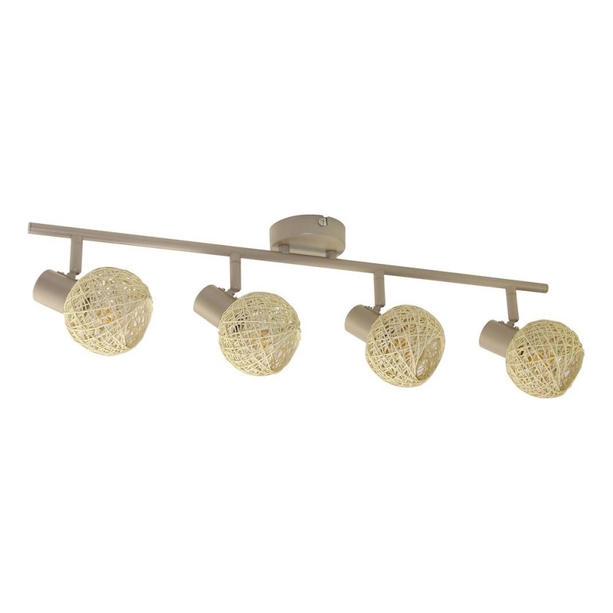 Candeeiro de focos DEX 4xE14/10W/230V bege/creme