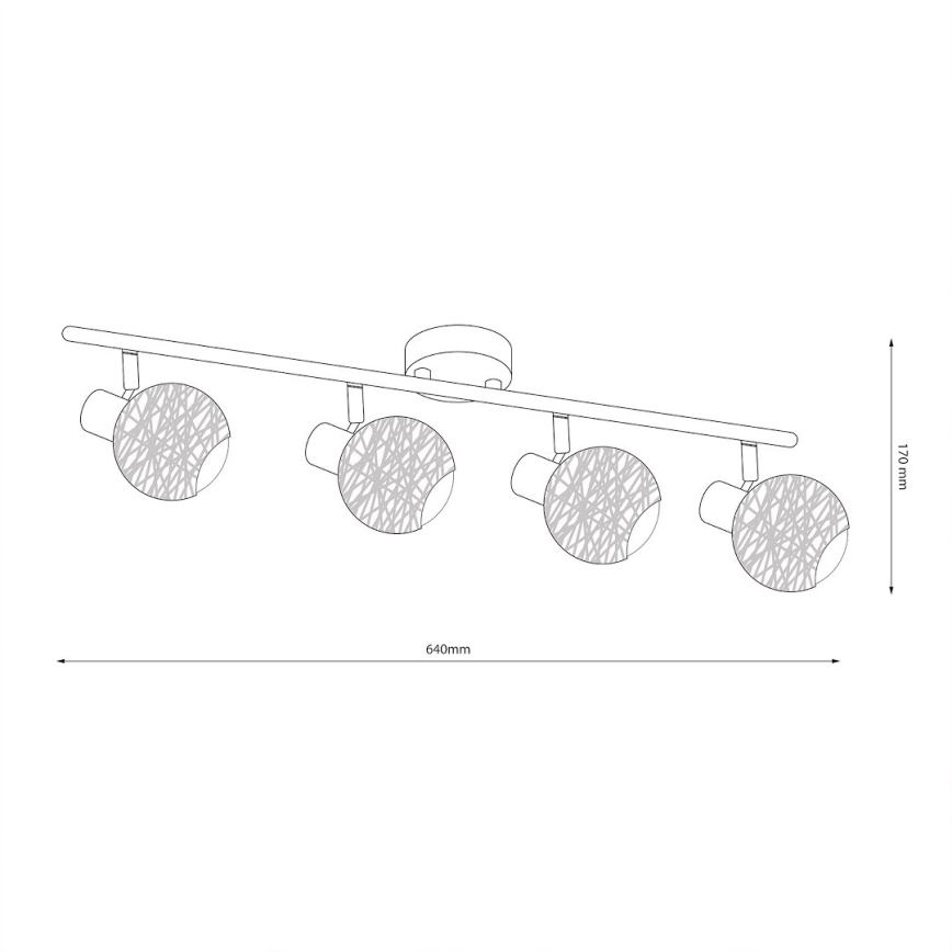 Candeeiro de focos DEX 4xE14/10W/230V bege/creme