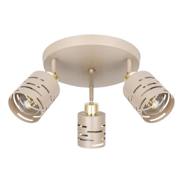 Candeeiro de focos ELEN 3xE27/35W/230V bege/dourado