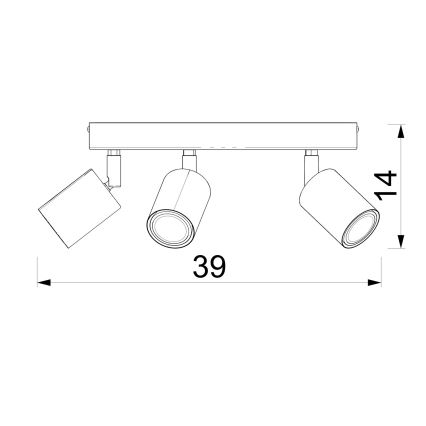 Candeeiro de focos FUN 5xGU10/8W/230V branco