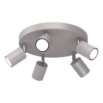 Candeeiro de focos FUN 5xGU10/8W/230V, cinzento