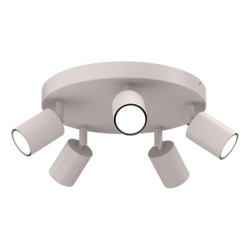 Candeeiro de focos FUN 5xGU10/8W/230V, cor creme