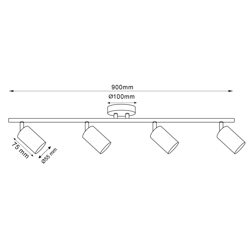Spot LED RGBW dimerizável GOLDI 4xGU10/6,5W/230V 2700-6500K Wi-Fi dourado