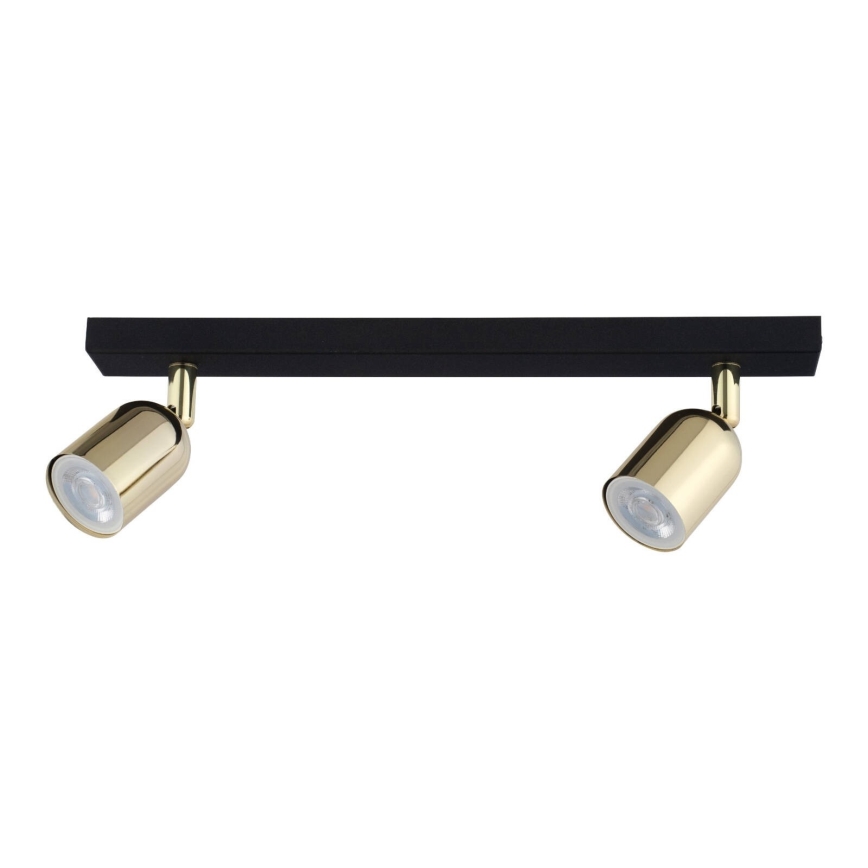 Candeeiro de focos LED TOP 2xGU10/10W/230V preto/dourado