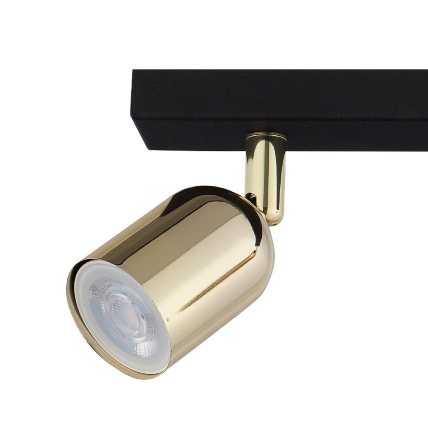 Candeeiro de focos LED TOP 2xGU10/10W/230V preto/dourado