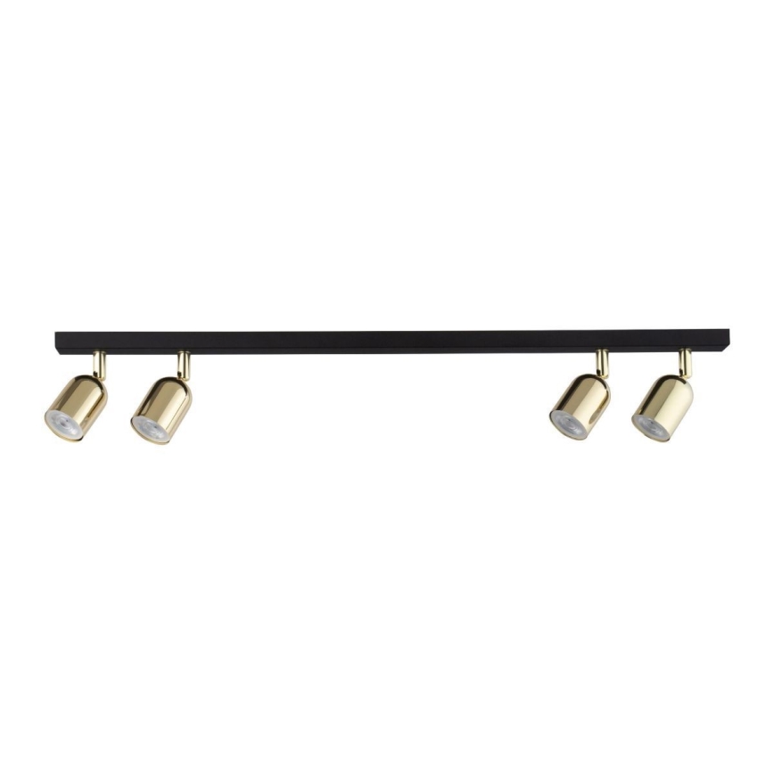Candeeiro de focos LED TOP 4xGU10/10W/230V preto/dourado