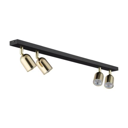 Candeeiro de focos LED TOP 4xGU10/10W/230V preto/dourado