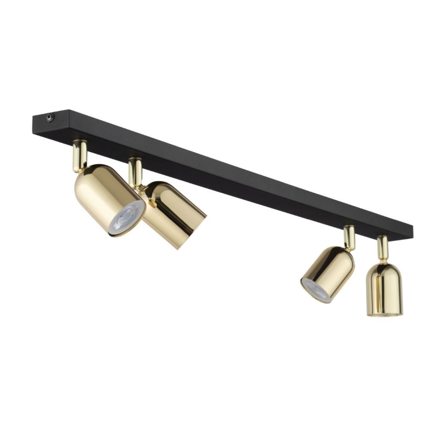 Candeeiro de focos LED TOP 4xGU10/10W/230V preto/dourado