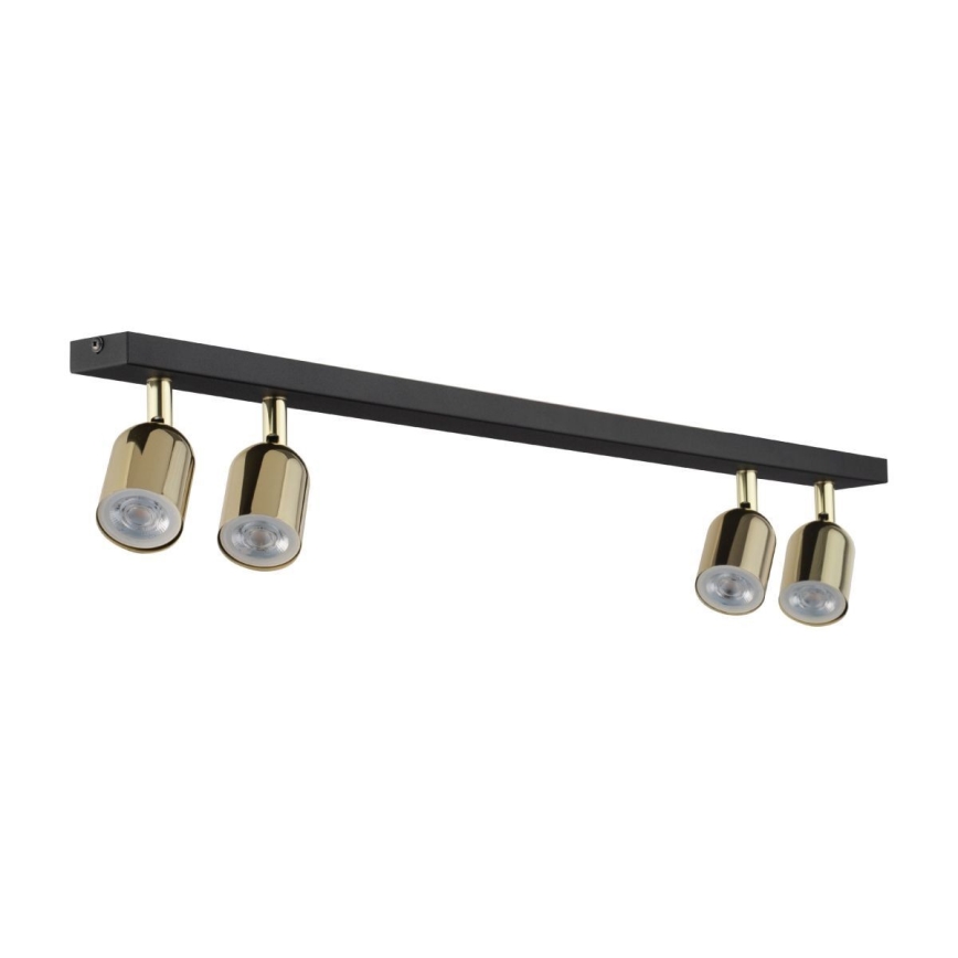 Candeeiro de focos LED TOP 4xGU10/10W/230V preto/dourado