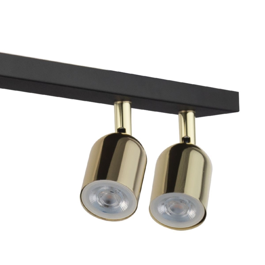 Candeeiro de focos LED TOP 4xGU10/10W/230V preto/dourado