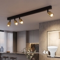 Candeeiro de focos LED TOP 4xGU10/10W/230V preto/dourado