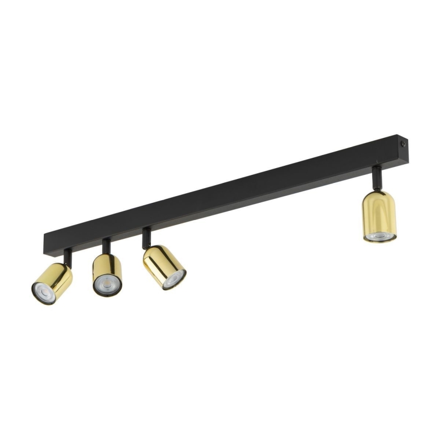 Candeeiro de focos LED TOP 4xGU10/10W/230V preto/dourado