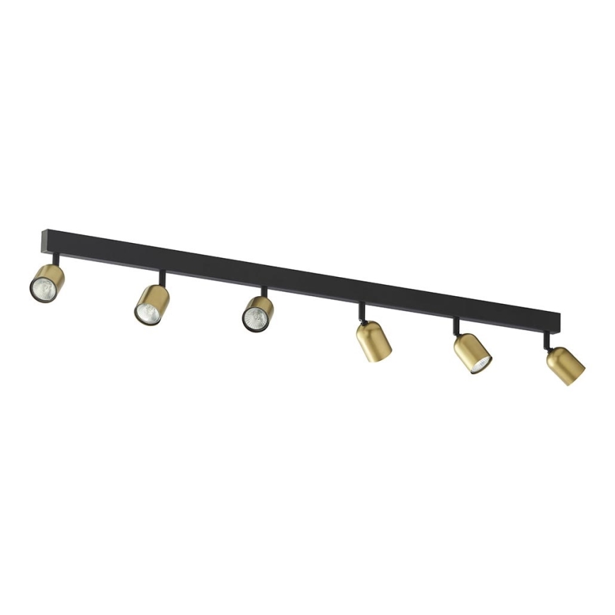 Candeeiro de focos LED TOP 6xGU10/10W/230V dourado/preto