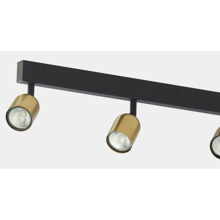 Candeeiro de focos LED TOP 6xGU10/10W/230V dourado/preto