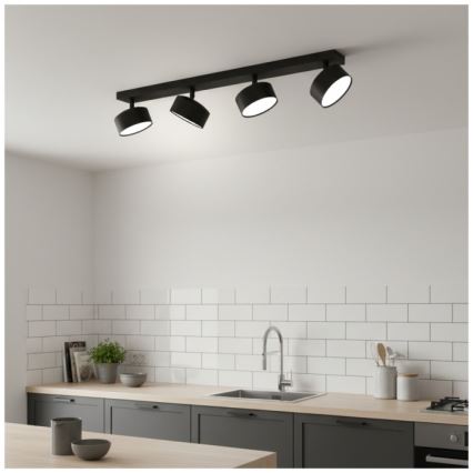 Candeeiro de focos LUNVIGO 4xGX53/35W/230V preto