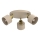 Candeeiro de focos PARKLA 3xE27/15W/230V bege/dourado