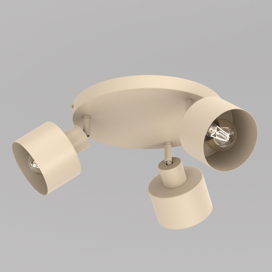 Candeeiro de focos PARKLA 3xE27/15W/230V bege
