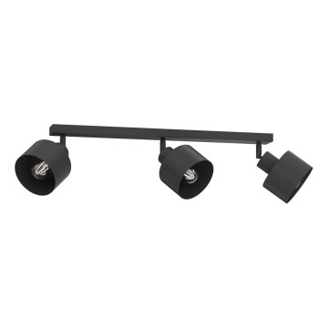 Candeeiro de focos PARKLA 3xE27/15W/230V preto