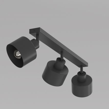 Candeeiro de focos PARKLA 3xE27/15W/230V preto