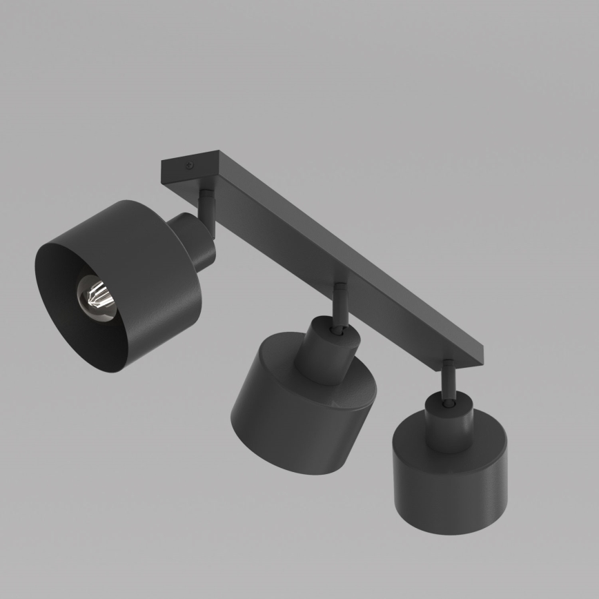 Candeeiro de focos PARKLA 3xE27/15W/230V preto