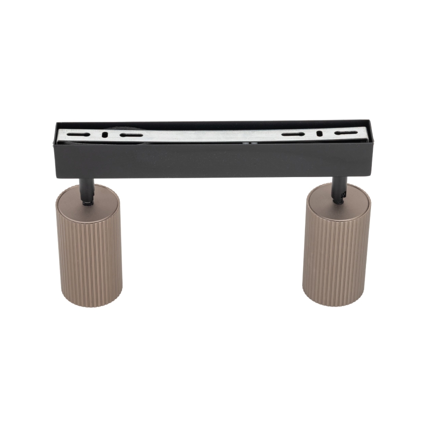 Candeeiro de focos TUNE 2xGU10/10W/230V preto/castanho