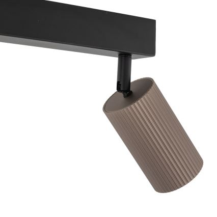 Candeeiro de focos TUNE 2xGU10/10W/230V preto/castanho