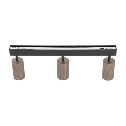 Candeeiro de focos TUNE 3xGU10/10W/230V preto/castanho