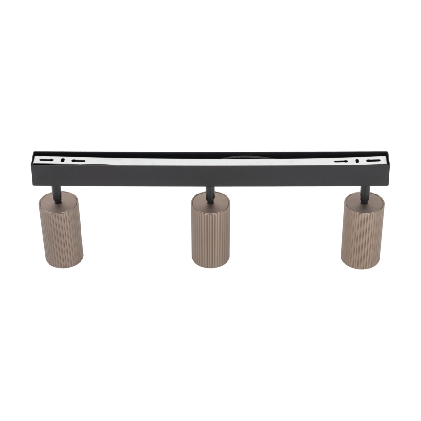 Candeeiro de focos TUNE 3xGU10/10W/230V preto/castanho