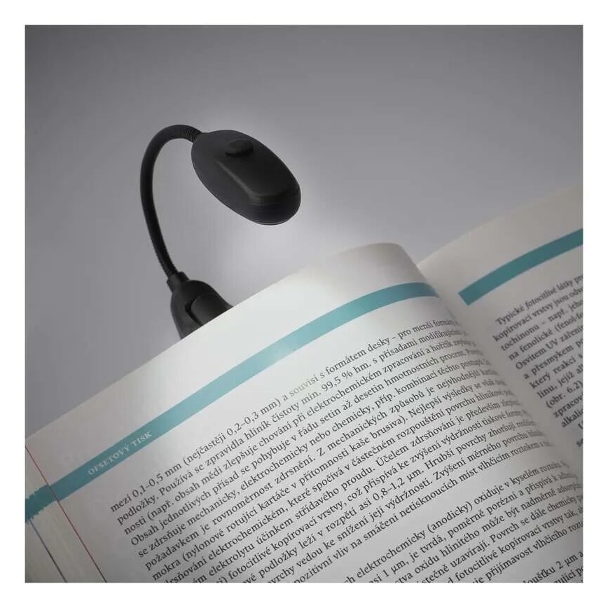 Candeeiro de leitura LED/1xAAA