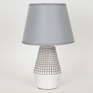 Candeeiro de mesa 1xE14/40W/230V branco/cinzento