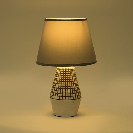 Candeeiro de mesa 1xE14/40W/230V branco/cinzento