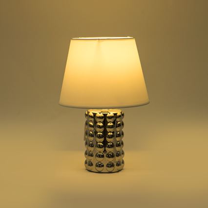 Candeeiro de mesa 1xE14/40W/230V branco/cromado brilhante