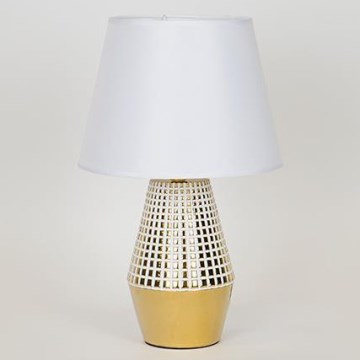 Candeeiro de mesa 1xE14/40W/230V branco/dourado