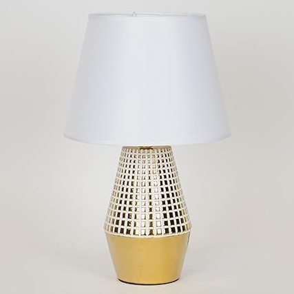 Candeeiro de mesa 1xE14/40W/230V branco/dourado