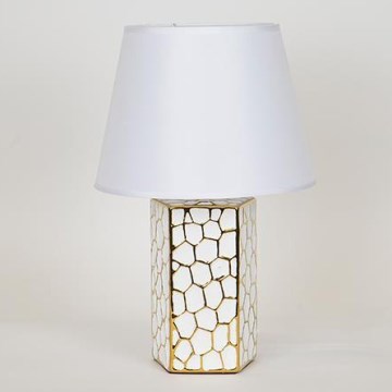 Candeeiro de mesa 1xE14/40W/230V branco/dourado