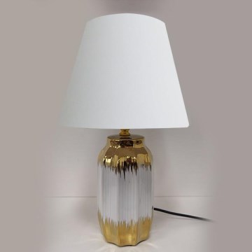 Candeeiro de mesa 1xE14/60W/230V branco/dourado