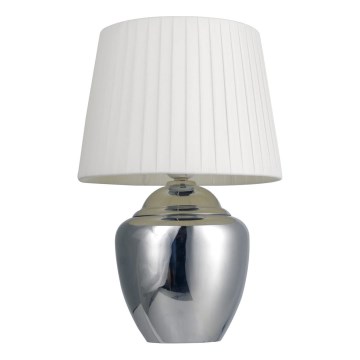 Candeeiro de mesa 1xE27/25W/230V cromado brilhante