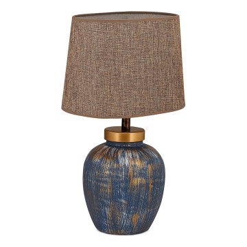 Candeeiro de mesa 1xE27/40W/230V azul/bege