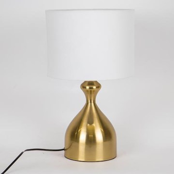 Candeeiro de mesa 1xE27/40W/230V branco/dourado
